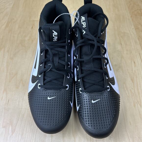 Nike Alpha Menace Football Cleats Black White Mens Size 12.5 NWOB FZ7703-005 main image 5